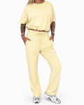 Crop set butter yellow