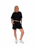 Crop set short black