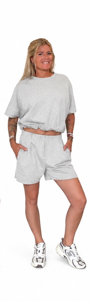 Crop set short grey